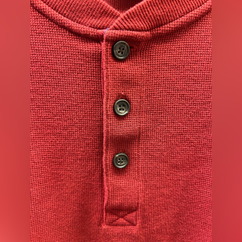 L.L. Bean Men's Waffle Henley Long Sleeve Shirt - Picture 4 of 5